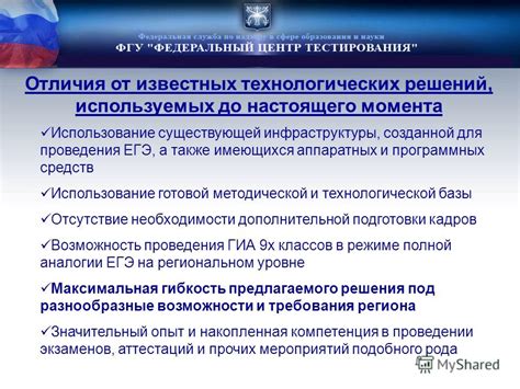 Использование технологических решений