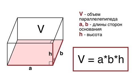 Использование формулы для нахождения объема