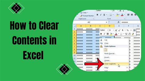 Использование функции ClearContents