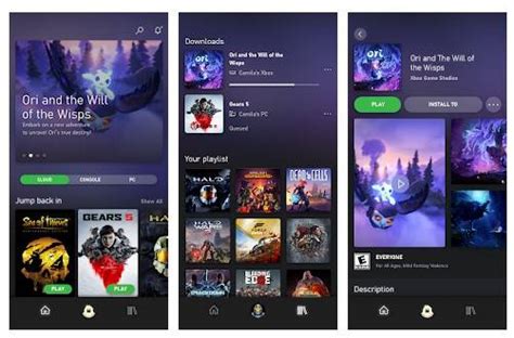 Использование функций приложения Xbox на Android