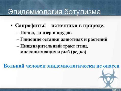 Источники информации о наличии ботулизма в продуктах