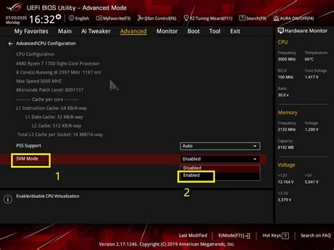 Как активировать виртуализацию в BIOS AMD