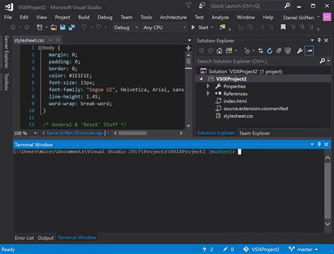 Как включить консоль в Visual Studio