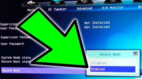 Как включить Secure Boot в BIOS