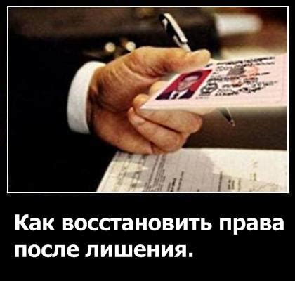 Как восстановить права после лишения?