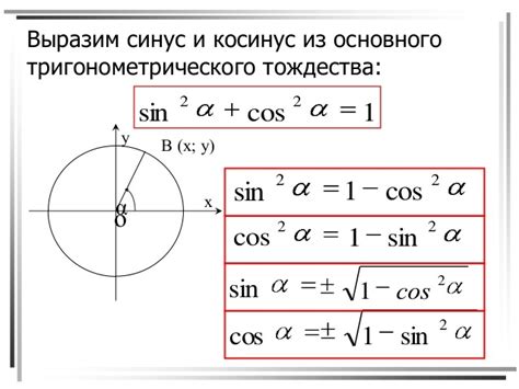 Как вычислить косинус по котангенсу