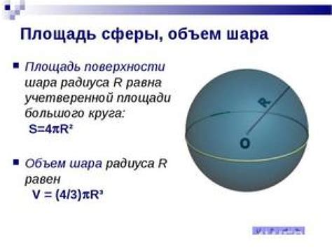 Как вычислить площадь поверхности шара?