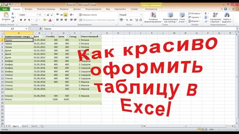 Как грамотно организовать таблицы в Excel