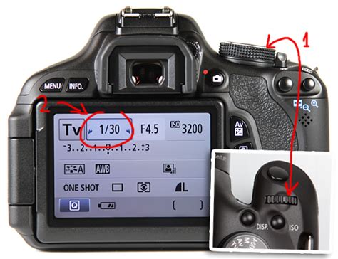 Как изменить выдержку на Canon 700D