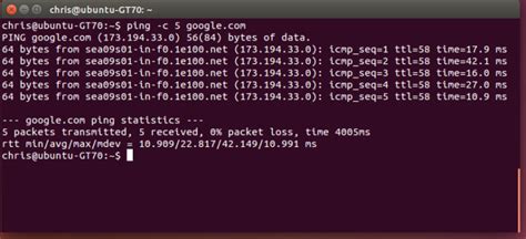 Как использовать команду ping в Linux