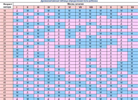 Как использовать таблицу китайской для определения пола ребенка: шаг за шагом