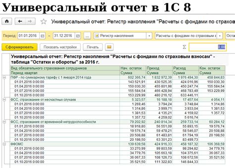 Как использовать универсальный отчет