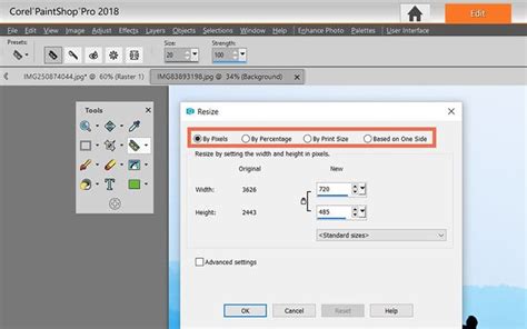 Как конвертировать пиксели в миллиметры в CorelDraw?