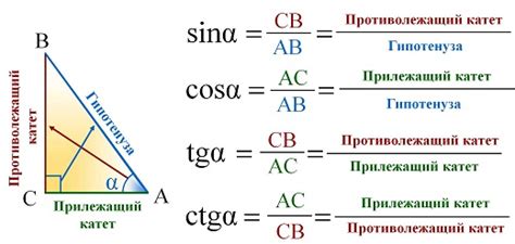 Как найти отношение тангенса катета к гипотенузе