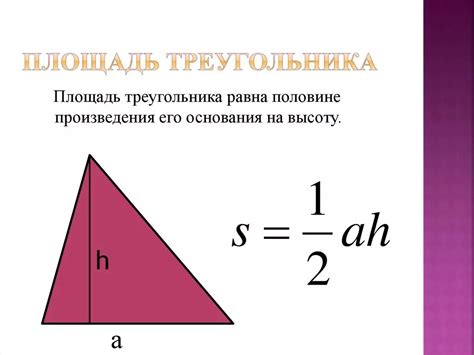 Как найти площадь треугольника в прямоугольнике