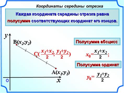 Как найти середину отрезка