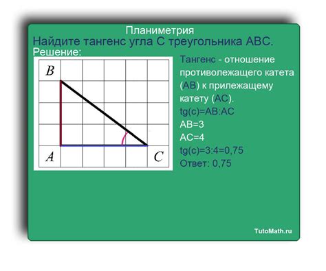 Как найти тангенс угла ромба