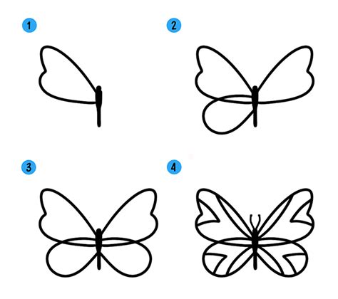 Как нарисовать бабочку просто и красиво