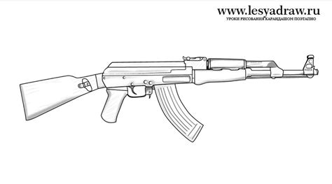 Как нарисовать калашников АК-47?