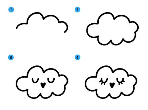 Как нарисовать облако с глазами