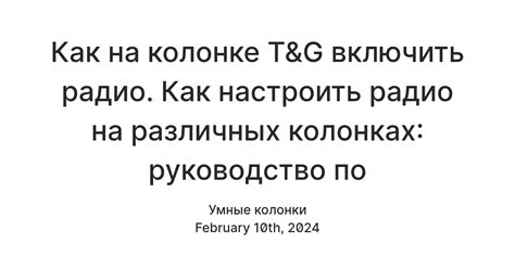 Как настроить радио на колонках dialog