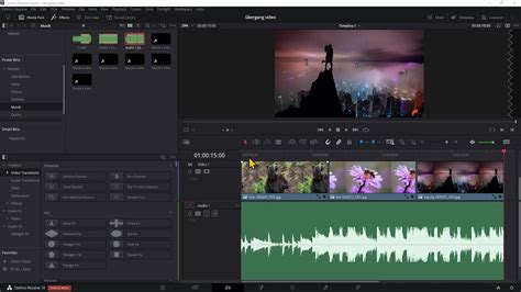 Как настроить уровень громкости звука в DaVinci Resolve