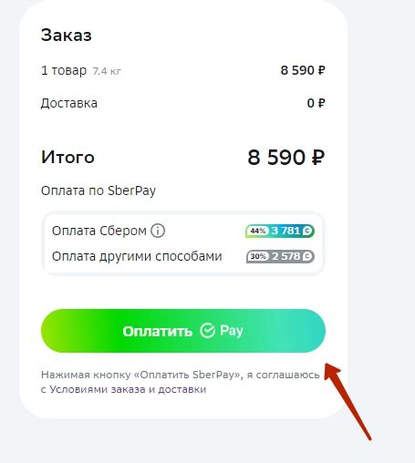 Как оплатить заказ через СберПэй