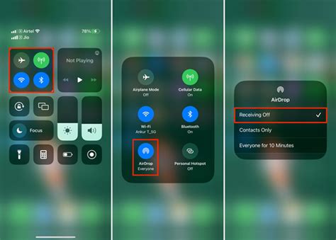 Как отключить AirDrop