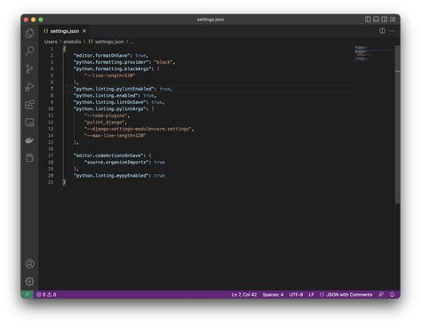 Как открыть настройки Visual Studio Code