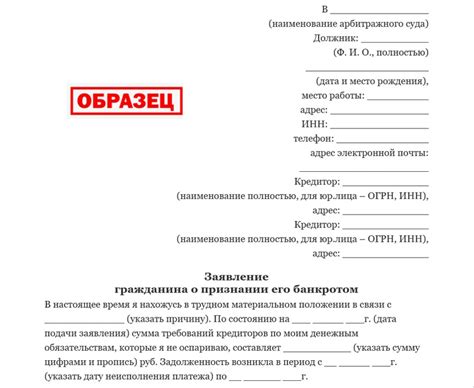 Как подать заявление на банкротство по договору займа: шаги и требования