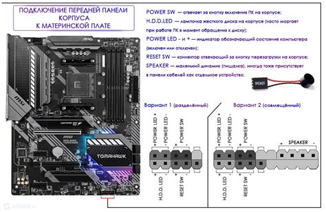 Как подключить переднюю панель к материнской плате ASUS M5A78L M