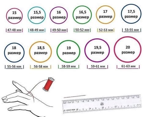 Как подобрать размер кольца: таблица русской меры