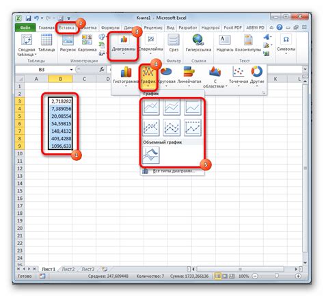 Как построить экспоненту в Excel