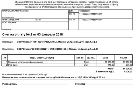 Как правильно оформить счет для физического лица