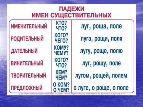 Как правильно склонять имена существительные в разных падежах?