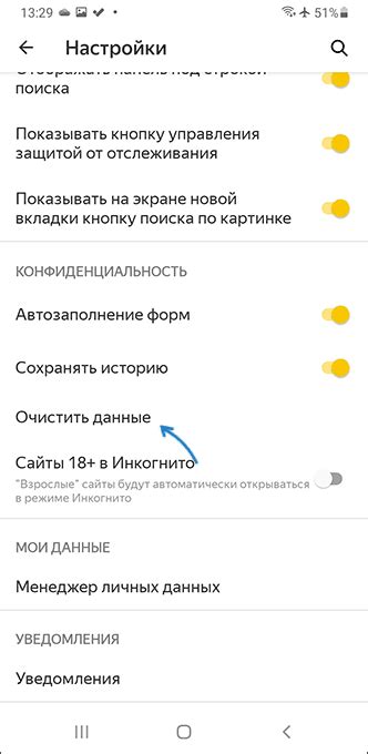 Как проверить состояние истории поиска Яндекс на iPhone?