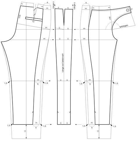 Как провести выкройку основных частей брюк