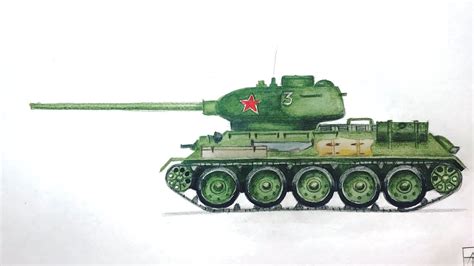 Как рисовать Танк Т-34