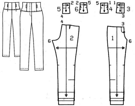 Как создать выкройку мужских брюк на резинке с помощью подробной инструкции