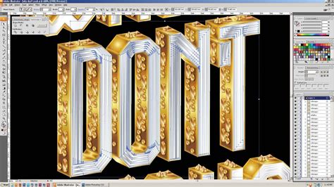 Как создать золотой шрифт в Иллюстраторе