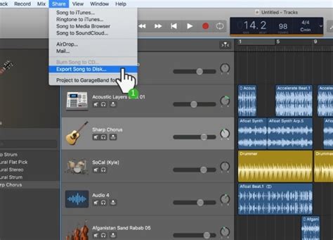 Как сохранить музыку в GarageBand на Mac - подробное руководство