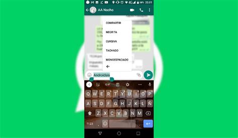 Как увеличить шрифт в WhatsApp на Android?