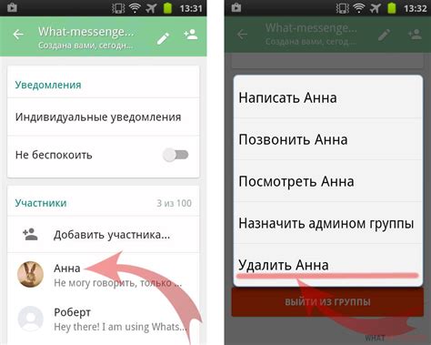 Как удалить группу объявлений в WhatsApp на iPhone