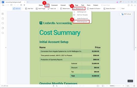 Как удалить фон в PDF в режиме редактирования?