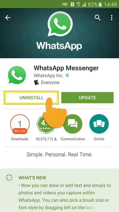 Как удалить WhatsApp с Android-устройства