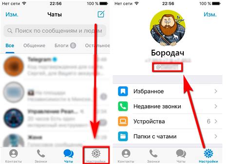 Как узнать ник в Telegram на iPhone