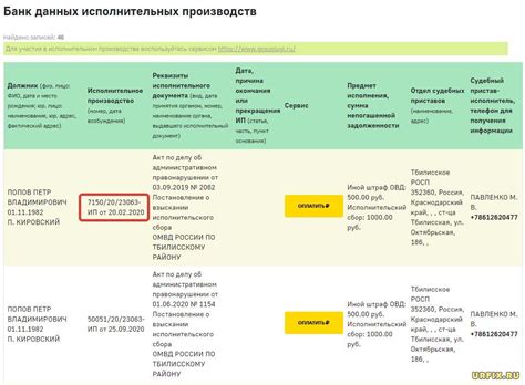 Как узнать номер исполнительного производства