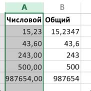 Как установить числовой формат для всего столбца в Excel