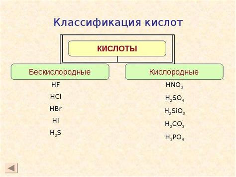 Кислоты и их свойства