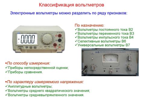 Классификация вольтметров